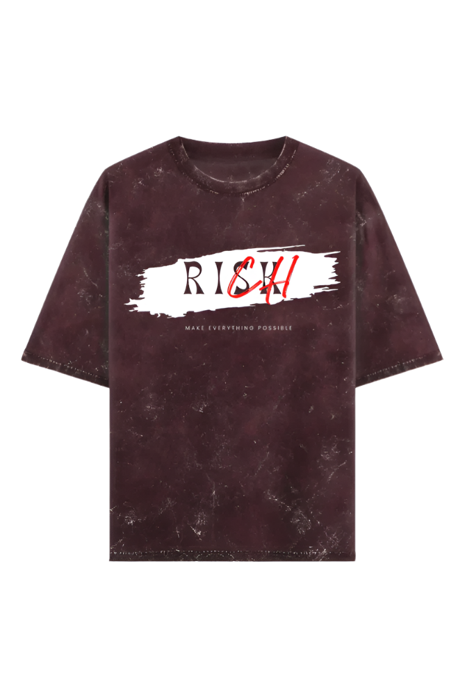 ELLEEZI Acid Wash Oversized T-Shirt