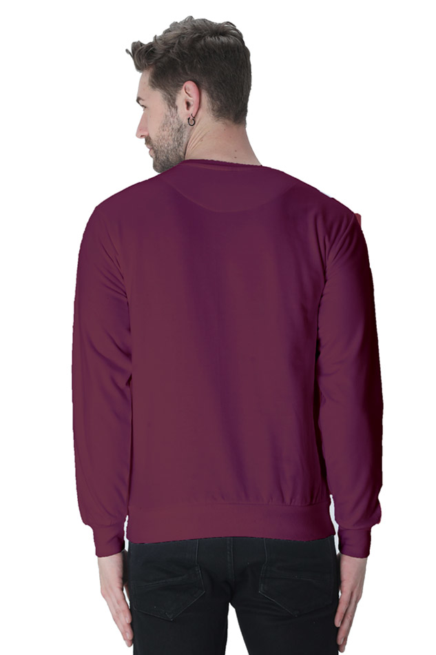 Printed Sweatshirt for men, Round Neck fleece Sweatshirt for men