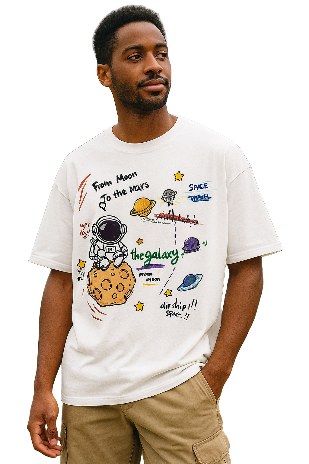 Elleezi Terry Oversized Tee | Oversize Printed t-shirt