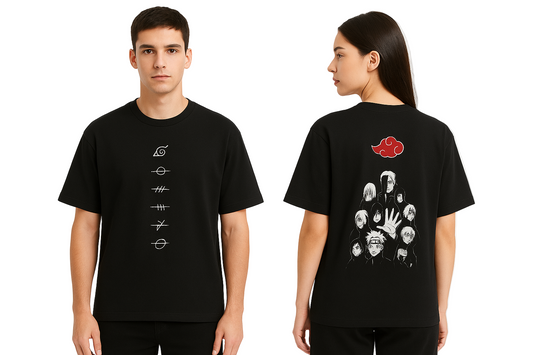 Oversize Printed Drop Shoulder T-Shirt | Akatsuki Printed tee