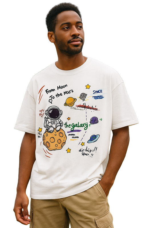 Elleezi Terry Oversized Tee | Oversize Printed t-shirt